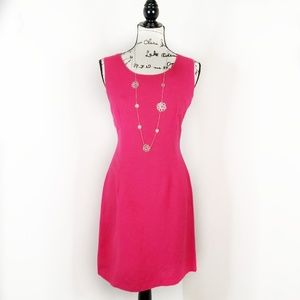 JENNIFER EDEN ▪ Fuschia Sheath Dress, linen like